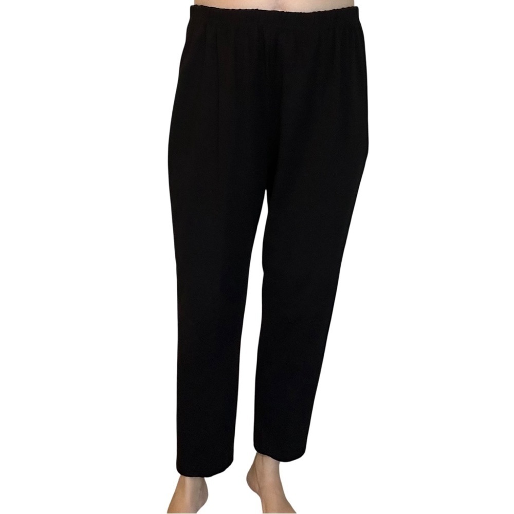 Bryn Walker Pants Straight Black Lounge Lagenlook Modest Work Boho Size Small